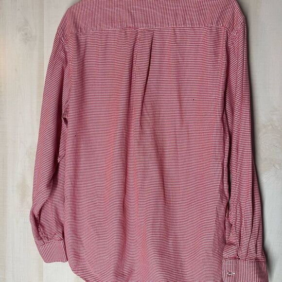 Southern Marsh red and white checked long sleeve button front shirt,‎ size large - Picture 7 of 8